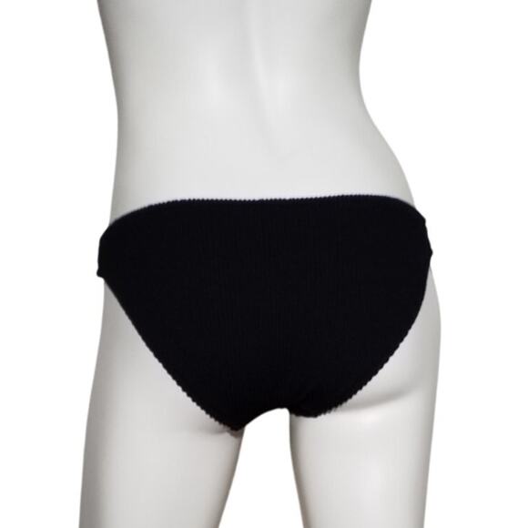 J Crew Womens Textured Hipster Full Coverage Bikini Bottom Size 2X Black BP265 - Picture 4 of 9